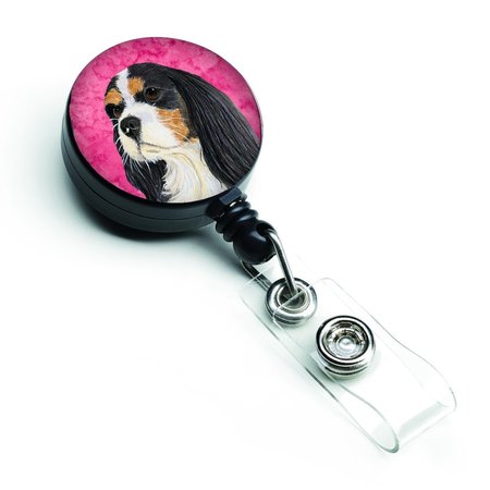 CAROLINES TREASURES Pink Cavalier Spaniel Retractable Badge Reel LH9369PKBR